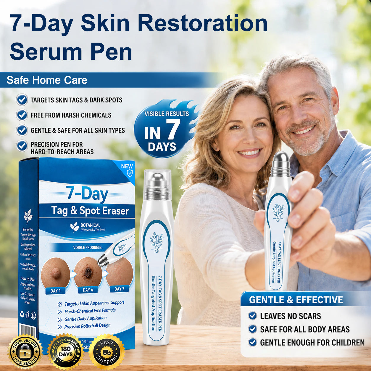 7-Day Skin Restoration Serum Pen with product packaging