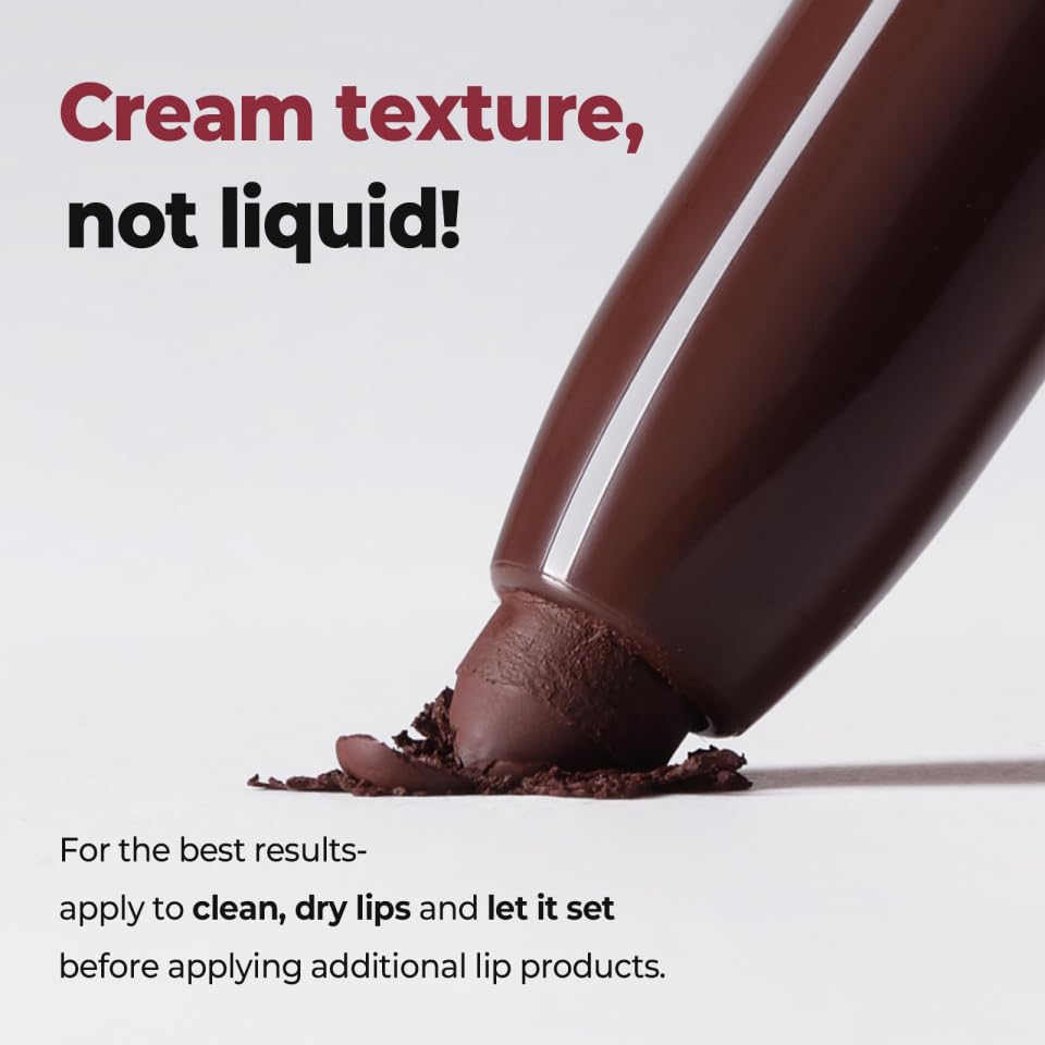 Creamy lip liner color application