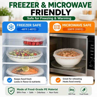 100-Piece Disposable Elastic Food Covers