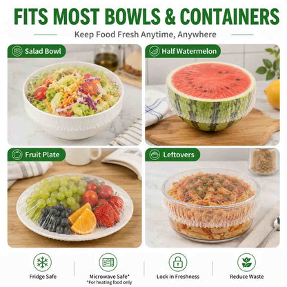 100-Piece Disposable Elastic Food Covers