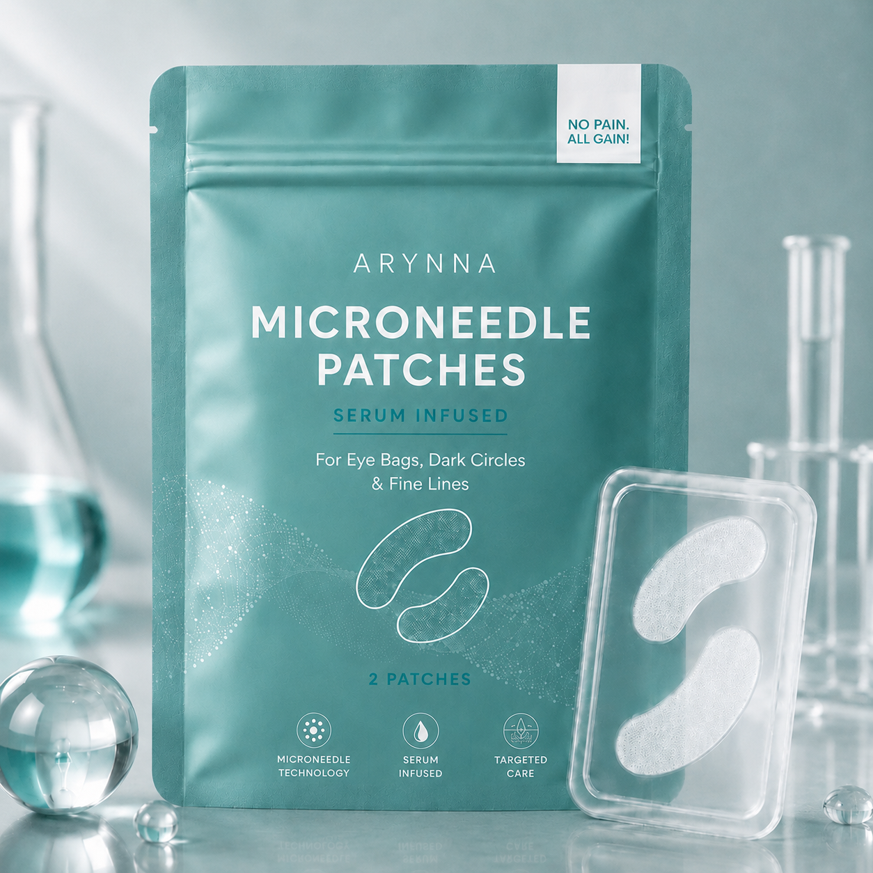 Dissolving Microneedle Eye Patches