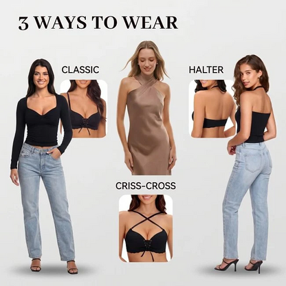 Adjustable Lace-Up Push-Up Bra